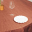 Taffeta 120" Round Tablecloth Terracotta (Rust) - Seamless Accordion Crinkle Table Cover
