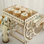 3-Tier Wooden Dessert Display Rectangular Laser Cutout Design Natural - Serving Platter Cupcake Mini Cake Tray 22"