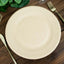 50-Pack Bagasse 10" Round Dinner Plates in Natural with Ribbed Rim - Eco Friendly Biodegradable Sugarcane Party Plates for Events