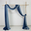 Dusty Blue Sheer Backdrop Drape â€“ 5ftx32ft Wedding Arch & Ceiling Decor Panel, Wrinkle Free with Soft Shimmer