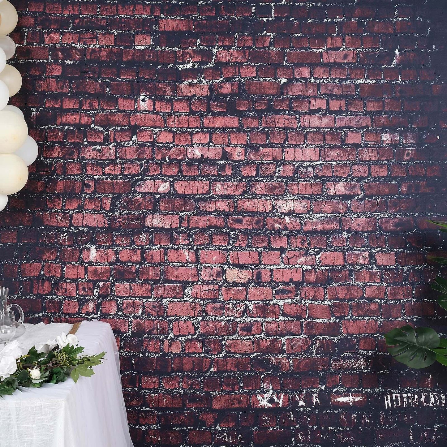 8ftx8ft Dark Red Vintage Brick Wall Vinyl Photo Shoot Backdrop