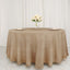 Faux Burlap Jute 120" Round Tablecloth Natural - Rustic Seamless Event Table Linen