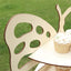 3-Tier Wooden Cupcake Stand Butterfly Design Natural - Rustic Dessert Display Shelf Rack 24"