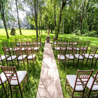 36"x100ft All Natural Jute Burlap Aisle Runner