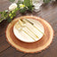 6-Pack Disposable Table Placemats in Natural Wood Slice Print - 700GSM Cardboard Placemats for Boho Farmhouse Decor 13"