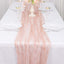 Sheer Crinkled Organza 9ft Table Runner Dusty Rose - Rustic Chiffon Look