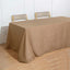 Faux Linen 90"x132" Rectangular Tablecloth Natural - Slubby Texture Wrinkle-Resistant Seamless Table Cover