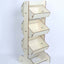 3-Tier Wooden Display Rack Basket Floor Standing Design Natural - Rustic Tabletop Cupcake Dessert Shelf Holder 33"
