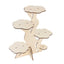 5-Tier Wooden Cake Stand Natural Tree Tower Design with Laser Cut Details - Rustic Cupcake Dessert Display 19" Tall