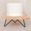 Wooden Cake Cupcake Stand Natural Wood Slice Design - Cheese Board Serving Tray with Hairpin Legs 12" Square