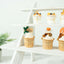 4-Tier Wooden Ladder Shelf Whitewashed Rustic Design - Cascading Stair Step Dessert Display Cupcake Holder 21"