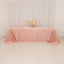 Lamour Satin 90"x156" Rectangle Tablecloth Dusty Rose - Luxurious, Soft Seamless Table Cover