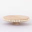 Wooden Pedestal Cake Stand Round Rustic Design with Beaded Edge Natural - Farmhouse Cupcake Holder Serving Tray 12"