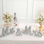 Wooden "Mr & Mrs" Freestanding Letters Silver Glittered - Rustic Glam Wedding Table Display Signs