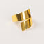 4 Pack Shiny Gold Metal Swirl Wrap Cuff Band Napkin Rings, Decorative Scroll Serviette Buckle Napkin Holders