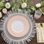 10-Pack Plastic Round Dinner Plates 10" White with Blush Rose Gold Spiral Rim - Chic Disposable Party Plates