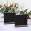 6-Pack Mini Table Chalkboard Signs Rustic Wood Base Stands - Perfect for Weddings and Parties 6"