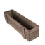 Rustic Wood Planter Box Smoked Brown - Durable Event Decor with Removable Plastic Liner 24"x6"