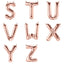 13" Matte Blush Letter and Number Balloons, Mylar Foil Alphabet Balloons