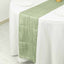 Taffeta 12"x108" Table Runner Sage Green - Accordion Crinkle Design