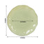 10-Pack Plastic Round 6" Dessert Plates in Sage Green Ruffled Rim with Gold Edging - Sturdy Disposable Salad Appetizer Dinnerware