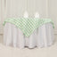 Polyester 70"x70" Table Overlay Square Tablecloth White/Sage Green - Checkered Buffalo Plaid Table Topper