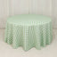 Polyester 120" Round Tablecloth White/Sage Green Seamless - Checkered Buffalo Plaid Table Cover