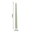 10-Pack Taper Candles Premium Wax Design Sage Green - Unscented Candles for Upscale Settings 10"