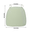 Chiavari Chair Cushion with 1.5" Thick Memory Foam and Ties Sage Green - Stylish Removable Cover for Comfort