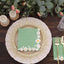 20-Pack Paper Beverage Napkins with Daisy Flower Design Sage Green - 2 Ply Soft 18GSM Floral Wedding Napkins 6.5"x6.5"