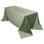 Premium Crushed Velvet 90"x132" Rectangle Tablecloth Sage Green - Reusable Soft & Seamless Table Cover