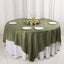 Taffeta 90"x90" Table Overlay Square Tablecloth Dusty Sage Green - Accordion Crinkle Table Cover