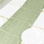 Taffeta 12"x108" Table Runner Sage Green - Accordion Crinkle Design