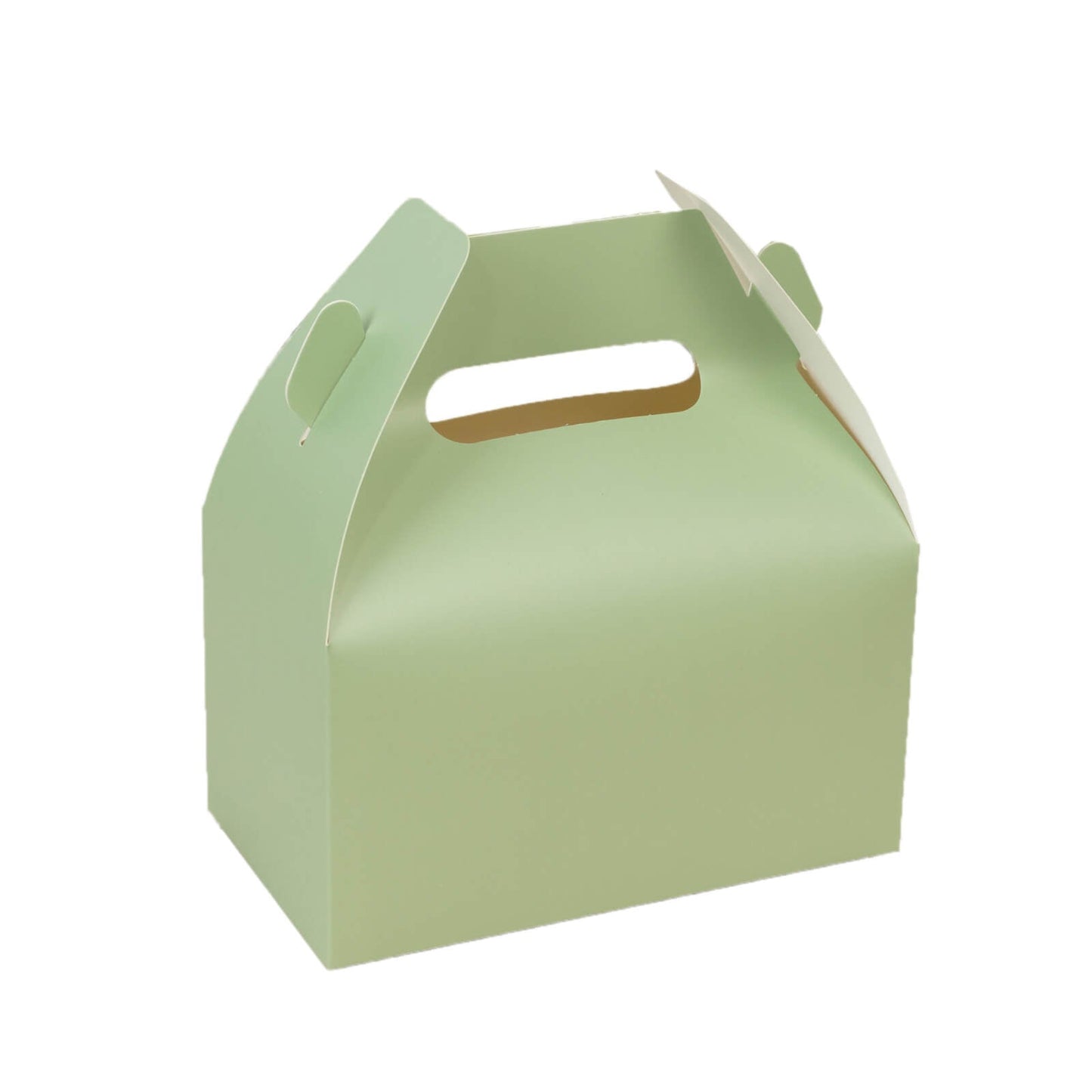 25 Pack Candy Gift Tote Gable Boxes, Matte Sage Green Party Favor Treat Boxes - 6"x3.5"x7"