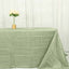 Taffeta 90"x132" Rectangle Tablecloth Sage Green - Seamless Accordion Crinkle Table Cover