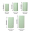 Set of 5 Sage Green Spandex Cylinder Pedestal Stand Covers, Stretchable Pillar Prop Covers - 160 GSM