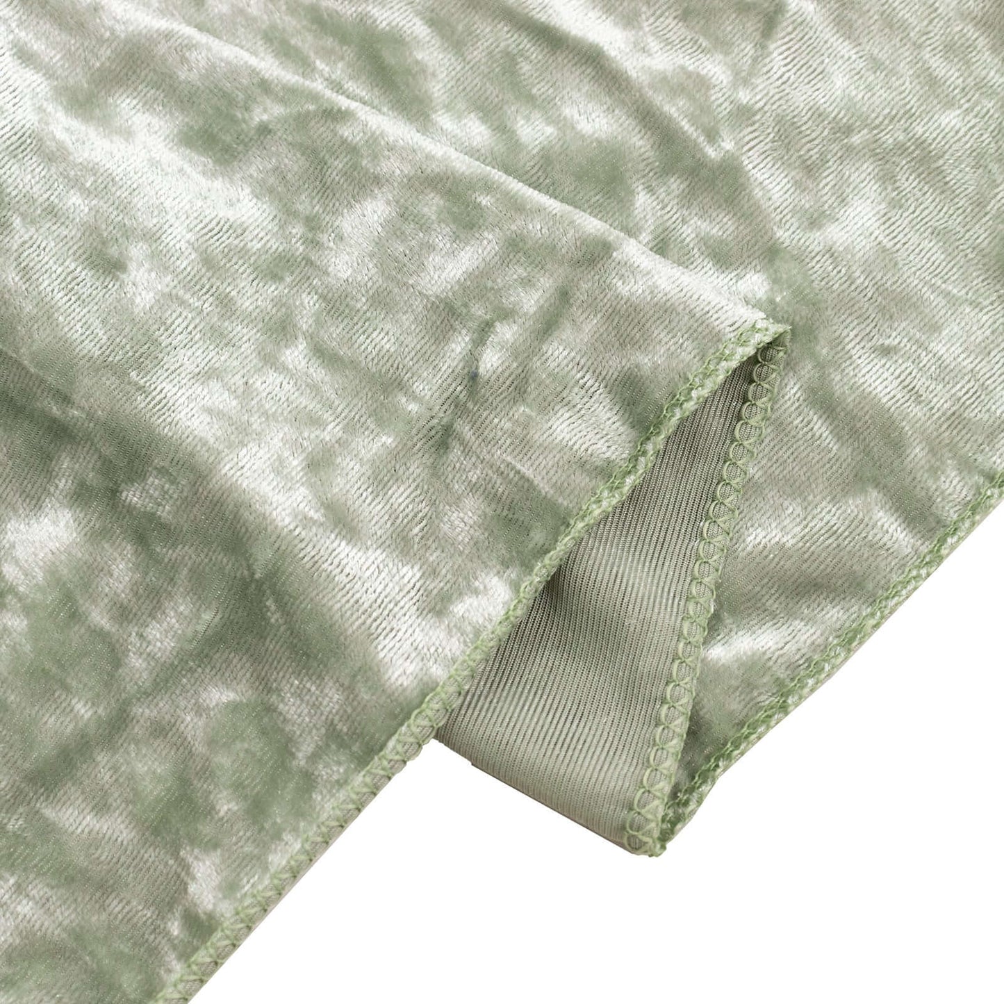 Sage Green Crushed Velvet Backdrop Curtain â€“ 5ft x 12ft Event Drape with Rod Pocket, Privacy Panel for Photo Booths & Events