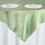 Satin 60"x60" Table Overlay Square Tablecloth Sage Green - Smooth Silky Touch Table Cover