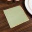 50-Pack Paper Beverage Napkins with Gold Foil Edge Sage Green - Disposable 2 Ply Cocktail Napkins for Events 6.5"x6.5"