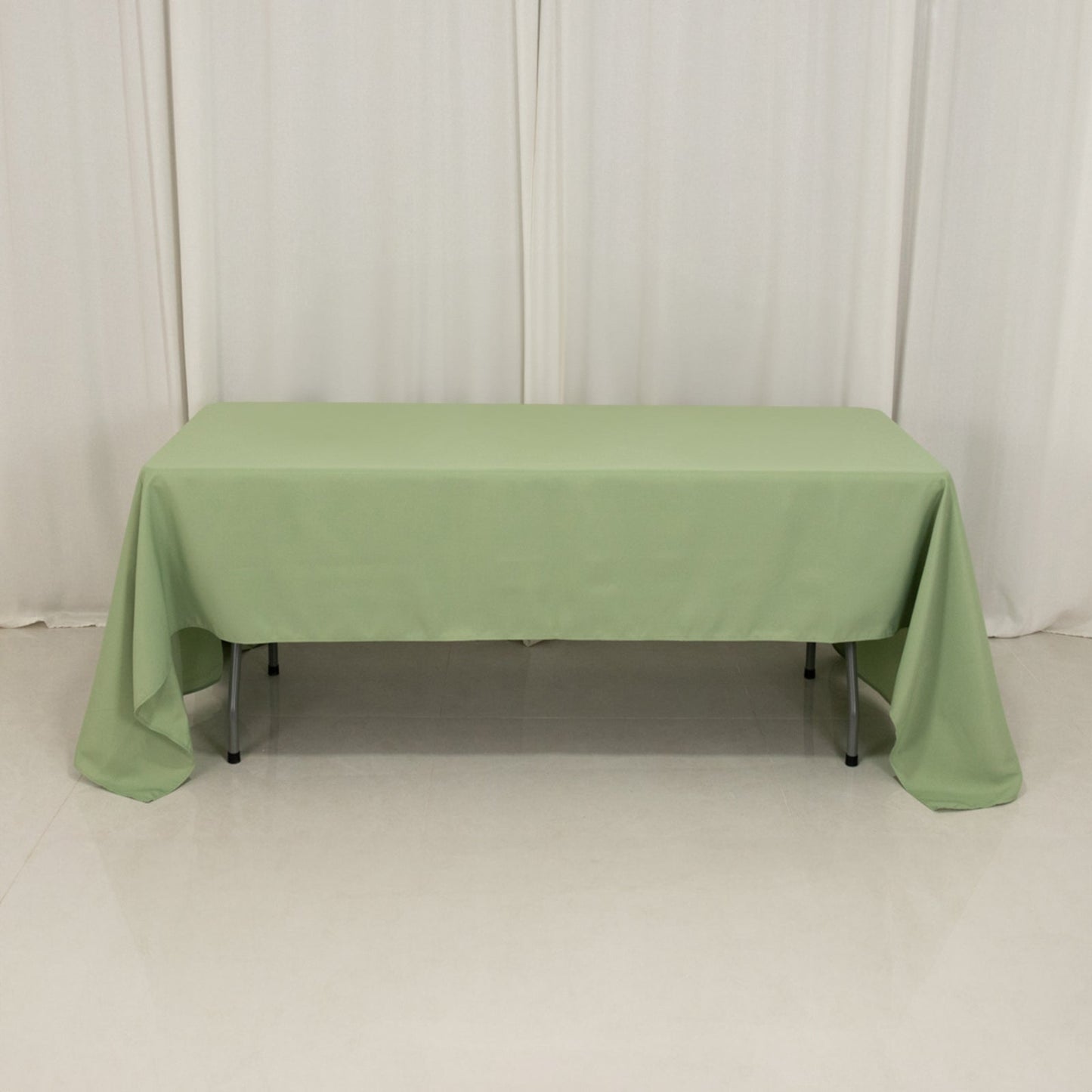 Premium Polyester 60"x126" Rectangle Tablecloth Sage Green - Stain-Resistant 220GSM Finish Table Cover
