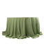 Premium Polyester 132" Round Tablecloth Sage Green - Seamless 220GSM Wrinkle-Resistant Table Cover
