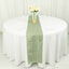 Taffeta 12"x108" Table Runner Sage Green - Accordion Crinkle Design