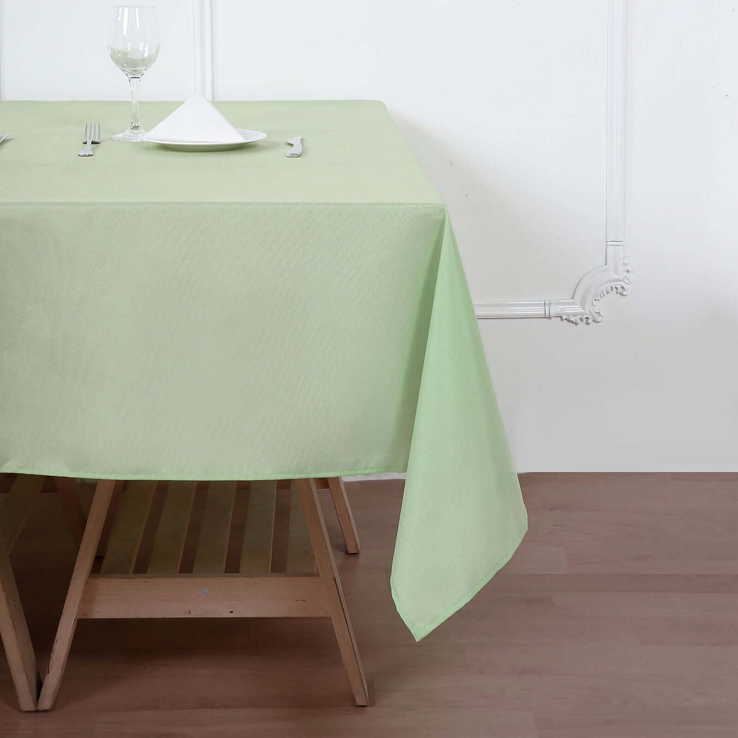 Polyester Square 70"x70" Tablecloth Sage Green - Wrinkle-Resistant & Durable Table Cover