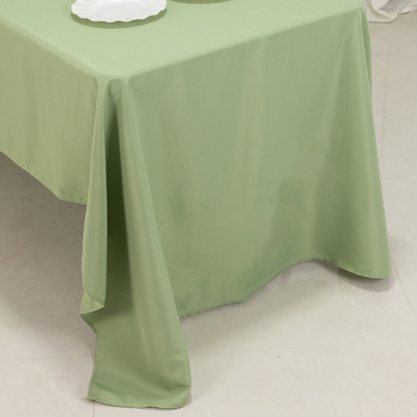 Premium Polyester 60"x126" Rectangle Tablecloth Sage Green - Stain-Resistant 220GSM Finish Table Cover