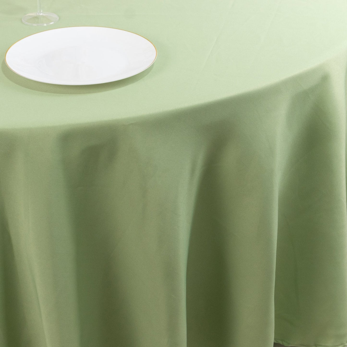 Premium Polyester 108" Round Tablecloth Sage Green - Wrinkle-Resistant 220GSM Table Cover