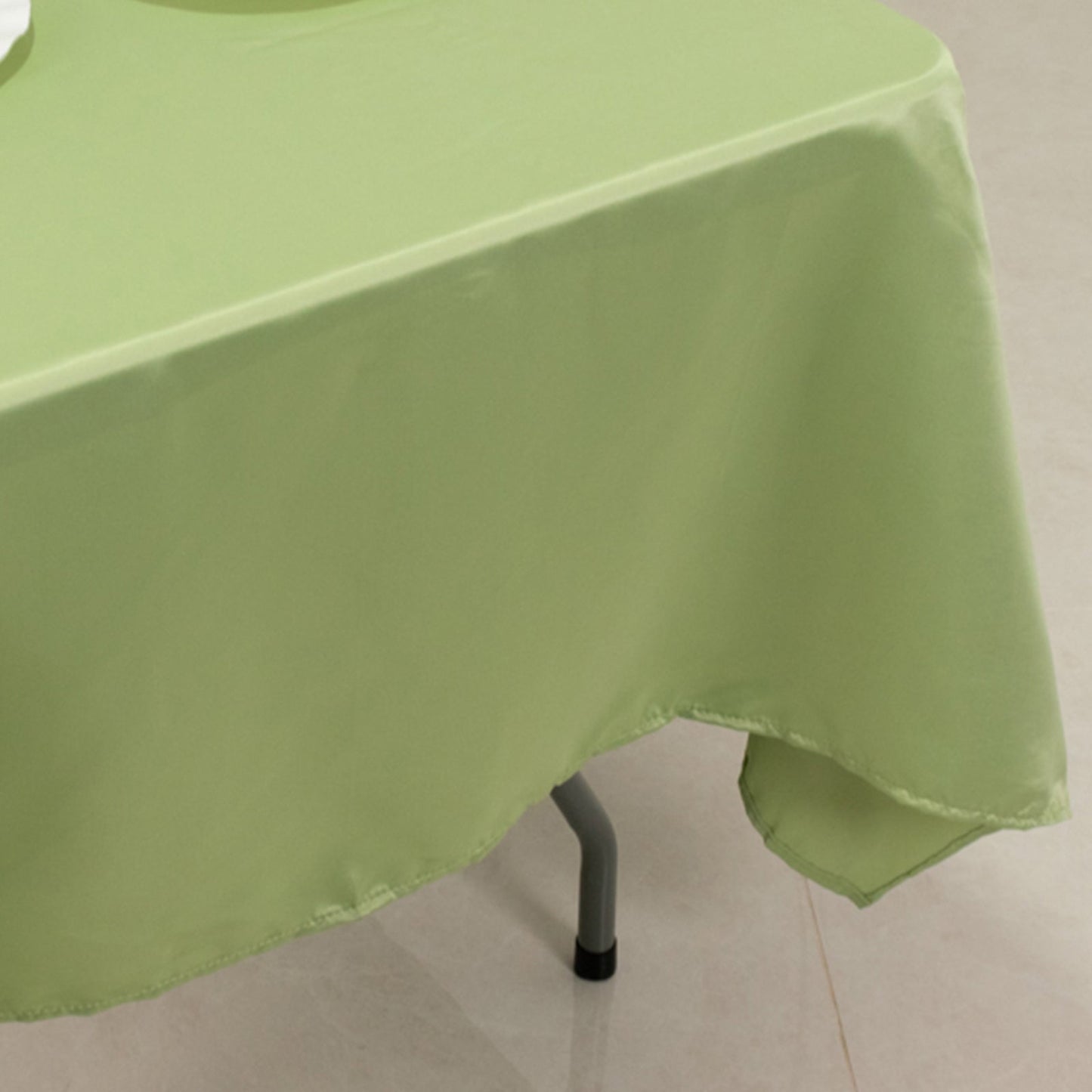 Lamour Satin 60"x102" Rectangle Tablecloth Sage Green - Durable & Silky Soft Feel Table Cover