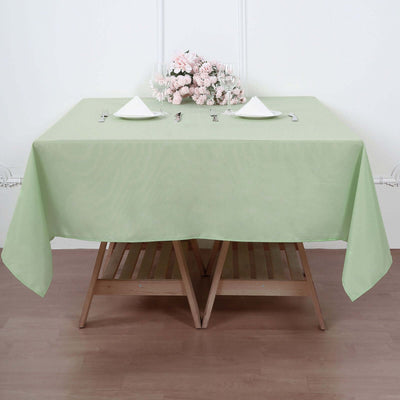 Polyester Square 70"x70" Tablecloth Sage Green - Wrinkle-Resistant & Durable Table Cover