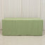 Fitted Polyester 72"x30" Rectangle Tablecloth Sage Green - Durable and Easy to Maintain Table Cover