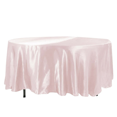 Satin 108" Round Tablecloth Blush - Smooth and Lustrous Table Cover