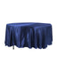 Satin 108" Round Tablecloth Navy Blue - Smooth and Lustrous Table Cover